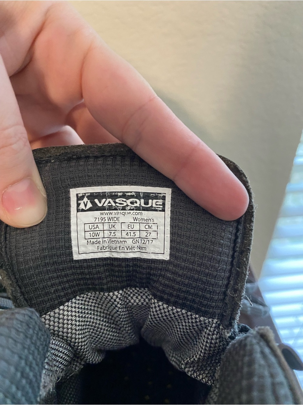 Vasque Taupe and Gray Trail Hiking Boots - Picture 5 of 5